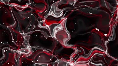 Abstract Fluid Red and White Wavy Motion Background