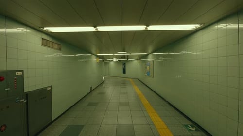 Tokyo Subway Station Hallway Interior