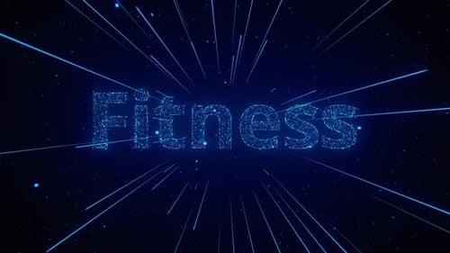 Futuristic Particle Text Animation for Fitness