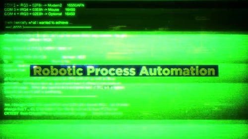 Glitch Text Reveal on Green Retro Computer Screen