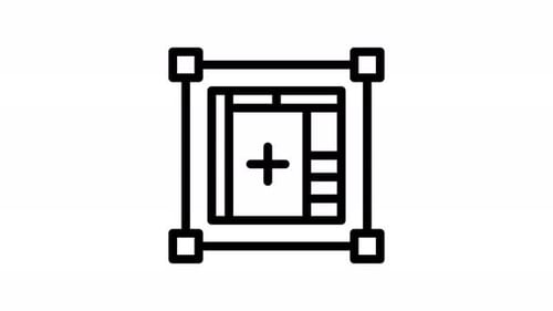 Animated Bounding Box Tool Icon with Plus Sign