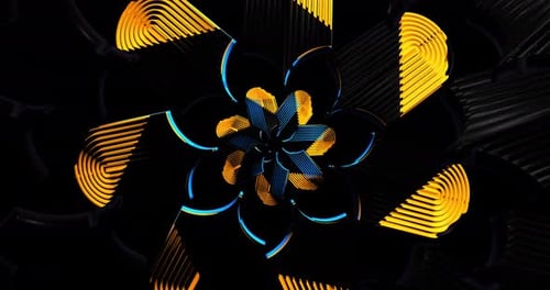 4K VJ Abstract Color Tunnel Loop Animation 45