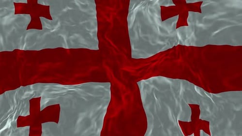 Realistic Waving Flag of Georgia Animation