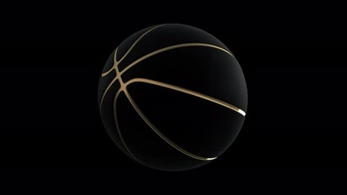Black Basketball Ball Loop 4K