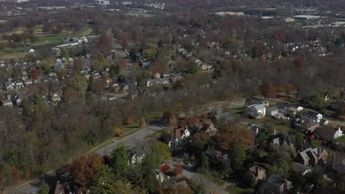 Aerial view of Observatory Place neighborhood, United States.