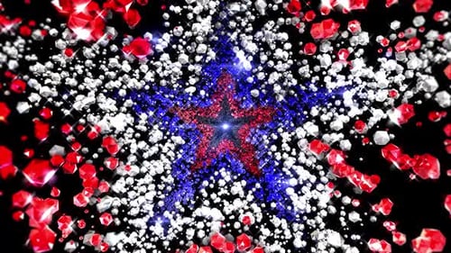 USA Theme Star Particles