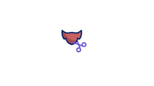Animiertes Haarschnitt-Symbol
