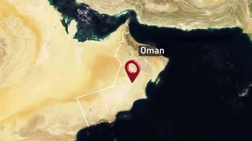 Oman Country Zoom from Space