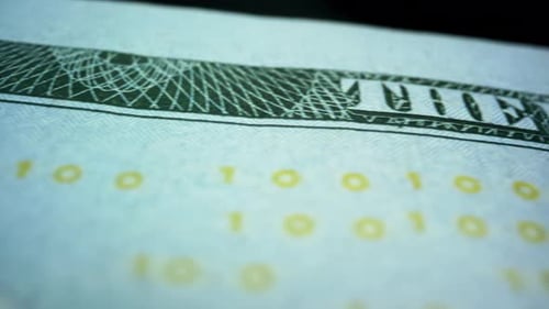 Cash Money Background. Back Side US Money Banknote of New 100 Dollars