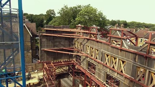 Fotografía con un Zumbido de una casa en construcción en Londres