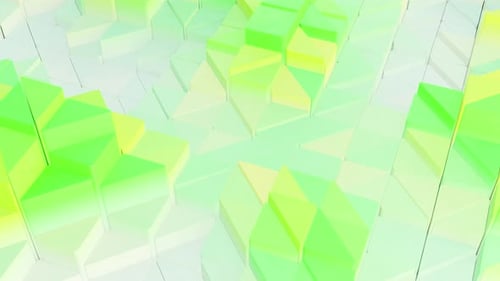 Dynamic Abstract Geometric Green Yellow Wave Background Animation