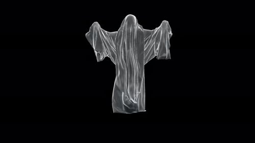 Halloween Cloth Ghost Flying Looping 4K