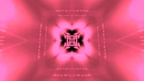 Abstract Pink Neon Light Tunnel Loop Background