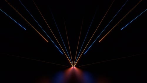 Orange And Blue Bright Neon Stripes Background Vj Loop In 4K