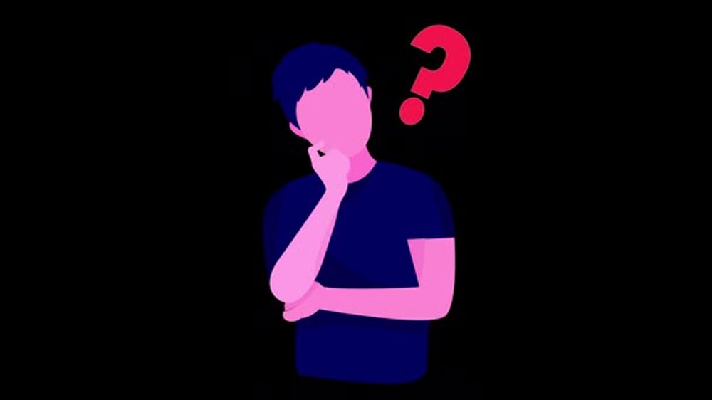 Animated Thinking Person with Question Mark Flat Design, Backgrounds ...
