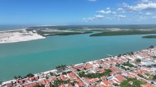 Playa de Camocim en Camocim en Ceará, Brasil.