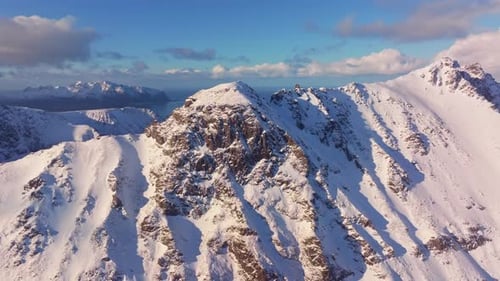 Experience Stunning Aerial Views of Beautiful SnowCapped Mountains and Scenic Landscapes