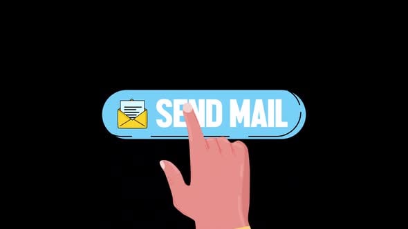 Send Mail Button On Alpha Channel, Backgrounds Motion Graphics ft. send ...