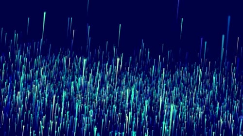 Dynamic Abstract Blue Green Vertical Particles Background