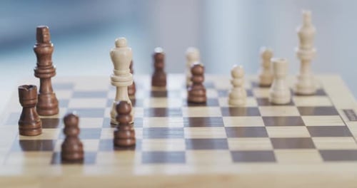 4k video footage of two unrecognizable people playing chess