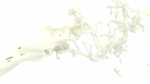 Dynamic White Liquid Splash Element