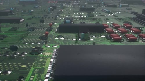 3D Animation Flyover of a Digital Circuit Board