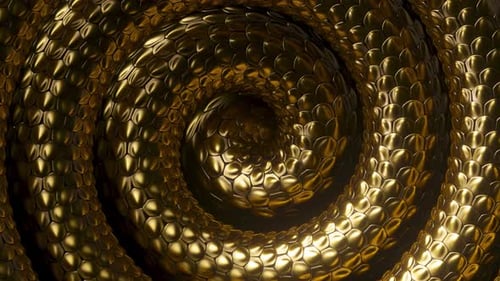 abstract background with golden snake spiral