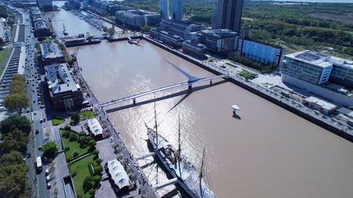 Buenos Aires Skyline at Buenos Aires in Argentina. Downtown Scene.
