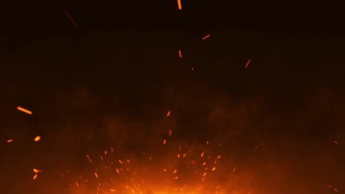 HD Burning Red Hot Sparks | Fire Embers Rising Flames im Hintergrund