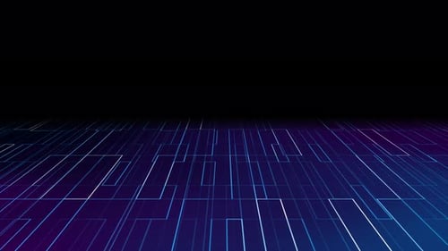 Futuristic Circuit Grid Loopable Background Animation