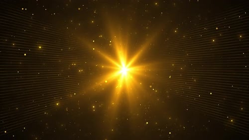 Golden glittering sparkle, flickering particle lens flare. Glamour gold bokeh dynamic flowing in the