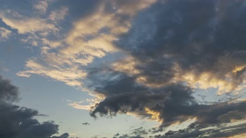 Sunset Sky Timelapse with Clouds