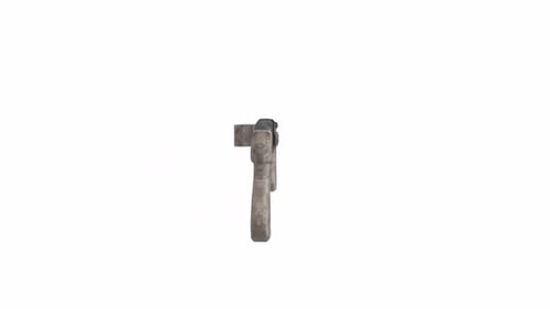 Vintage Pistol on White Background