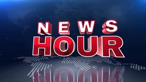 News Broadcast Opener with 3D Text and Digital Globe