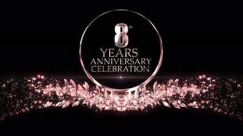 Elegant Rose Gold Anniversary Celebration Title