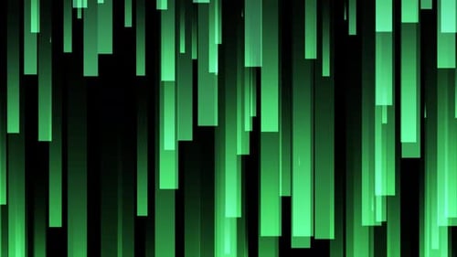 Green digital falling lines