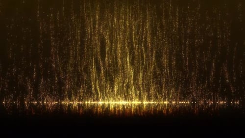 Elegant Golden Particle Stream Upward Motion Background