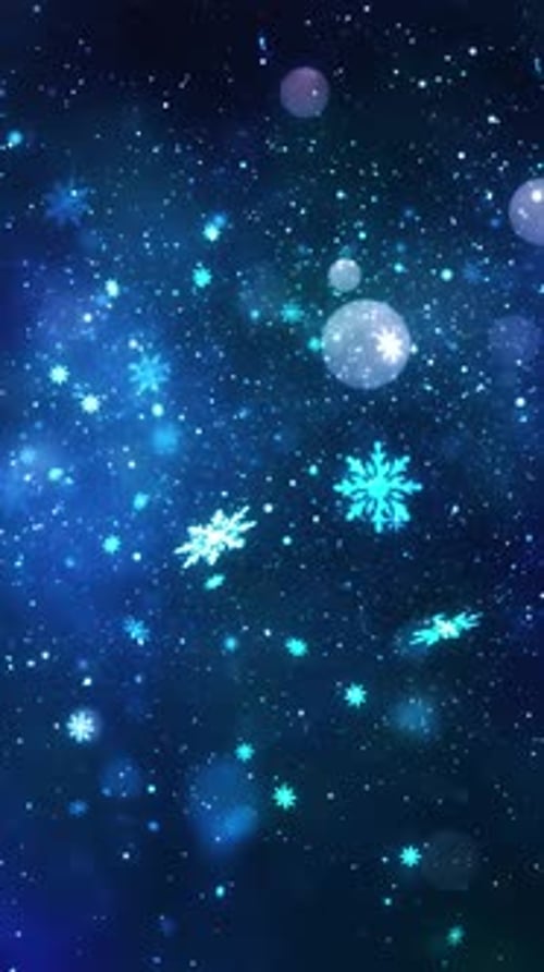Falling Snowflakes Winter Holiday Background Loop