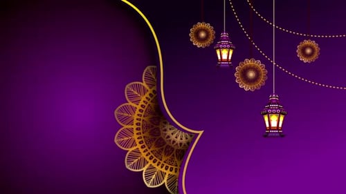 Mandala Islamic Background Animation Loop