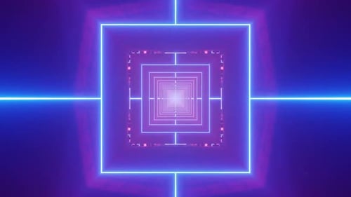 Tunnel Neon geometric disco light
