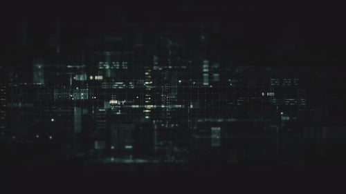 Futuristic Screen Display Data Matrix Simulation Background 06