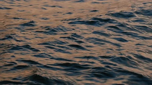 Slow motion of blue sea water surface. The unsurpassed beauty of sea water.