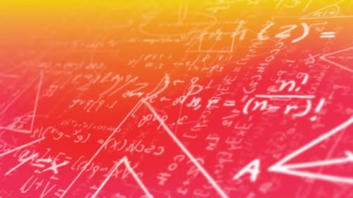 Dynamic Mathematical Formulas and Geometric Shapes Background Loop