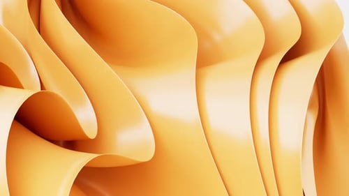 Abstract Orange Fluid Waves Motion Background