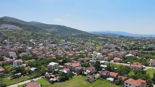 aerial city landscape