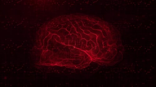 Artificial Intelligence in a Digital World: Abstract Brain Map with Global Business