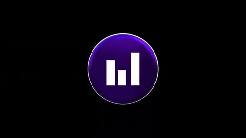 Animated 3D Bar Chart Icon for Business Data