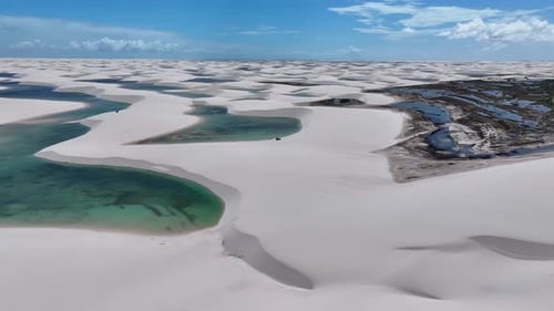 Lencois Maranhenses Skyline At Barreirinhas In Maranhao Brazil.