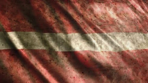 Grunge Waving Flag Animation with Distressed Texture