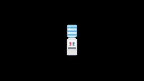 Animación animada de iconos de enfriadores de agua